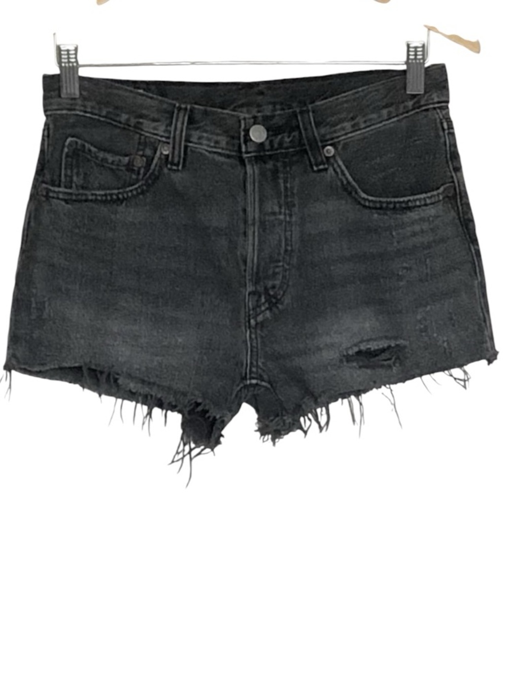 Levi’s 501 Button Fly Distressed Jean Shorts Sz 26